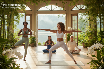 create a image banner of yoga women